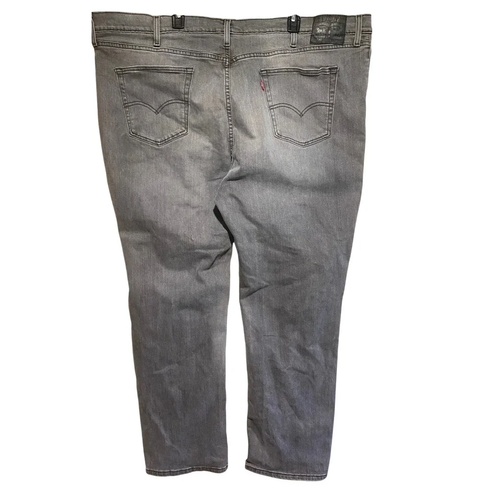 Levis 541 Athletic Taper Grey Jeans Mens W52 L34 Stretch Denim 18757-0078